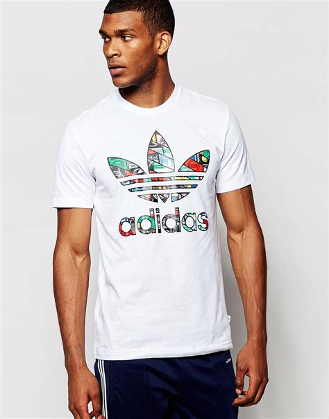 adidas originals t shirt weiß|Adidas originals graphic tees.